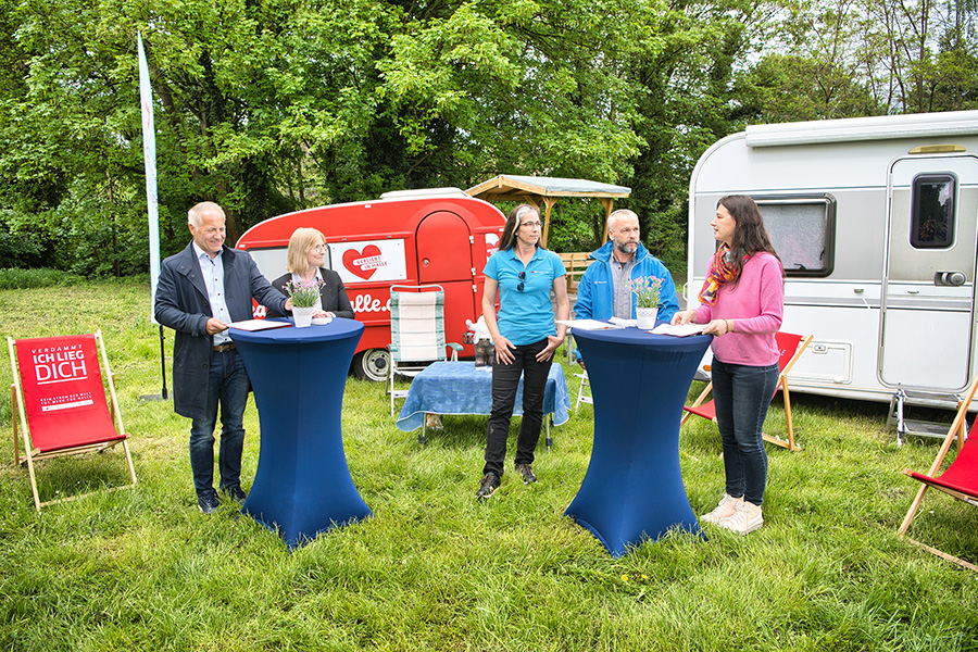 Pressetermin auf dem Campingplatz am Nordbad