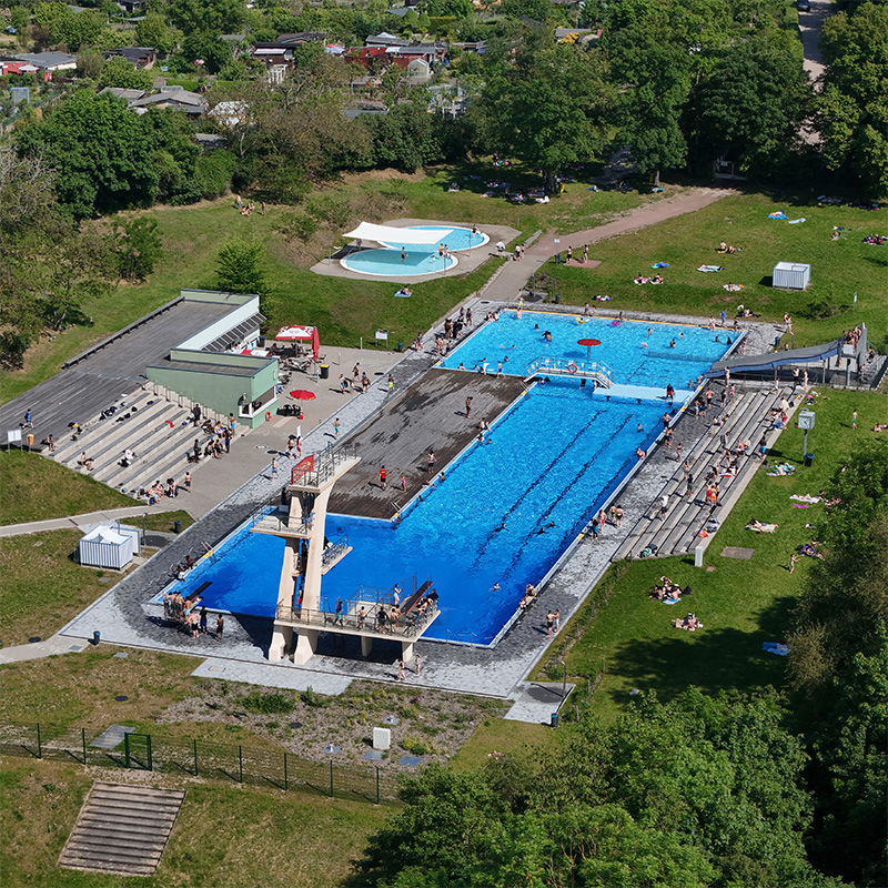 Das Nordbad von oben.